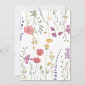 Boho Save the Date, Wildblume Save the Date Einladung (Rückseite)