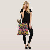 Boho Scandi Folk Blume Muster Tasche (Am Model)