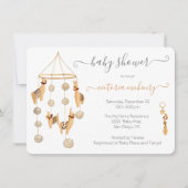 Boho Scandi Llama Mobile Baby Shower Einladung (Vorderseite)