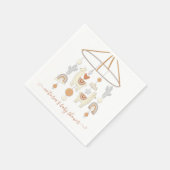 Boho Scandi Mobile Baby Dusche Napkins Serviette (Ecke)