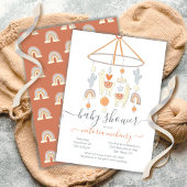 Boho Scandi Mobile Baby Shower Einladung