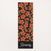 Boho Scarlet Pimpernel Custom Name Yoga Mat Yogamatte (Vorderseite)