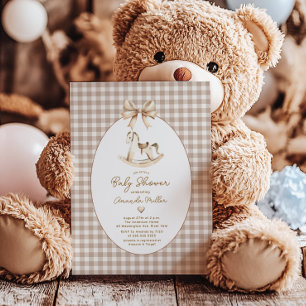 Boho Schaukelpferd Baby Shower Einladung