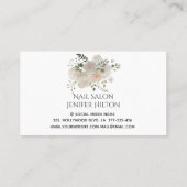 Boho schicke elegante zarte, zarte, rosa Blumennag Visitenkarte (Rückseite)