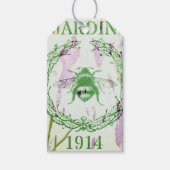 Boho schicke französische Laivender Vintage Biene Geschenkanhänger (Vorderseite)