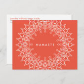 Boho schicke Mandala Namaste Postkarte (Vorne/Hinten)