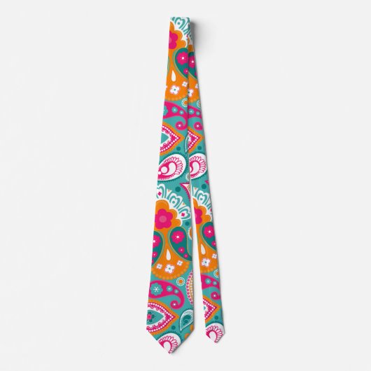 Boho schicke Retro Hippie Paisley Krawatte (Vorderseite)