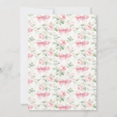 Boho schicke rosa Bugband Blumendusche Dankeskarte (Rückseite)