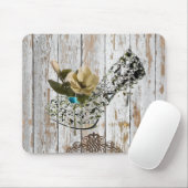 Boho schicke Scheune Holz rustikale Landhochzeit Mousepad (Mit Mouse)