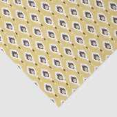 Boho schickes gelbes ikat Stammes- Mustermonogramm Seidenpapier (Ausschnitt)