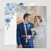 Boho-Schimmernde Florale Hochzeitseinladung Save The Date (Vorne/Hinten)