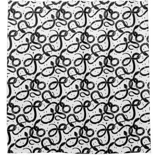 Boho Schlangen Duschvorhang (Vorderseite)