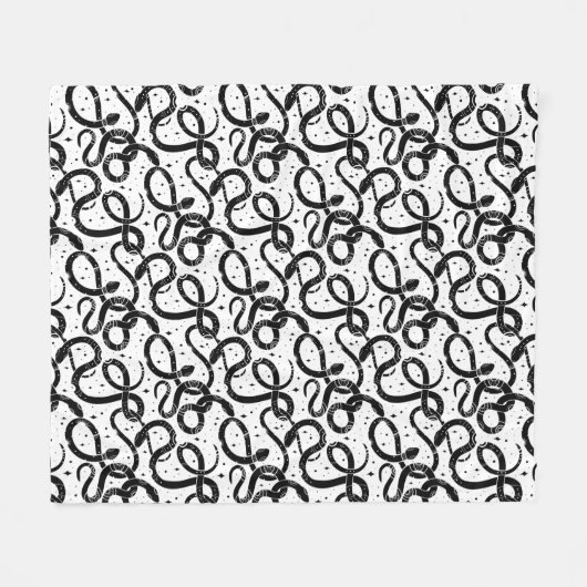 Boho Schlangen Fleecedecke (Vorderseite (Horizontal))