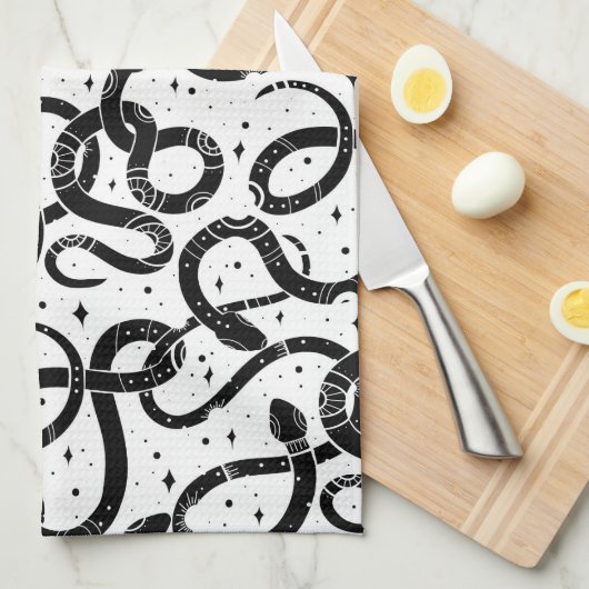 Boho Schlangen Geschirrtuch (Viertel Falte)