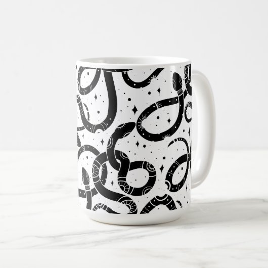 Boho Schlangen Kaffeetasse (VorderseiteRechts)