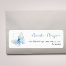 Boho-Schmetterling Blau Floral Jungen Baby Shower