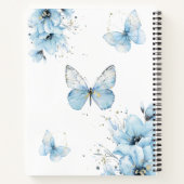 Boho-Schmetterling-Blumen-Blauer-Junge-Baby-Party- Notizblock (Rückseite)