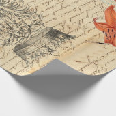 Boho-Schmetterling-Decoupage-Poster Geschenkpapier (Ecke)