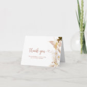 Boho Schmetterling Goldfolie Babydusche Danke (Vorderseite)