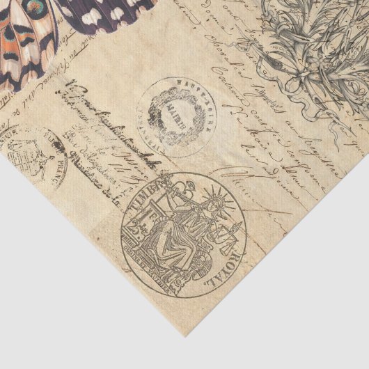 Boho Schmetterling links Decoupage Blatt Seidenpapier (Ausschnitt)