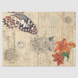 Boho Schmetterling links Decoupage Blatt Seidenpapier