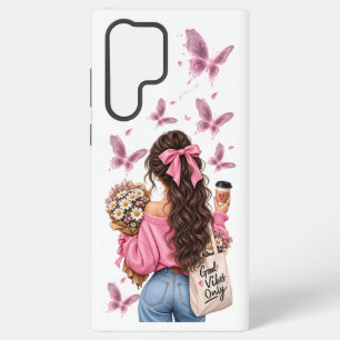 Boho-Schmetterling-Mädchen-Handytasche Nur gute Samsung Galaxy Hülle