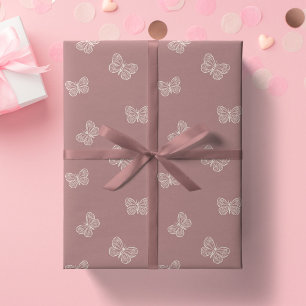 Boho-Schmetterling Moderne neutrale Baby-Mädchen-M Geschenkpapier