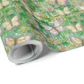 Boho-Schmetterlinge Boho-Stil-Muster Geschenkpapier (Rolleneckpunkt)