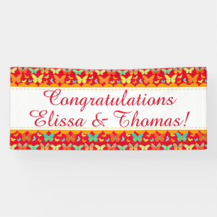 Boho Schmetterlinge - kundenspezifische Fahne Banner