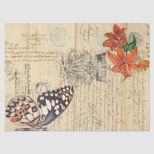 Boho Schmetterlings-Recht Decoupage Blatt Seidenpapier
