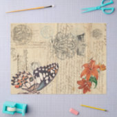 Boho Schmetterlings-Recht Decoupage Blatt Seidenpapier (Basteln)