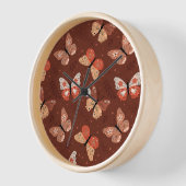 Boho-Schmetterlingsmuster - Herbstwanduhr Uhr (Winkel)