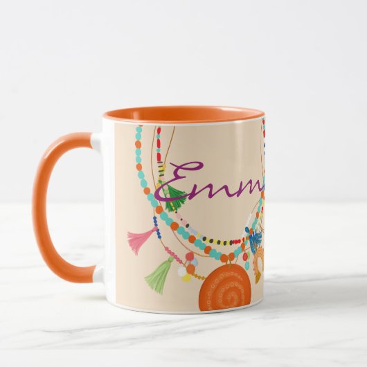 Boho Schmuckbekleidung im Stil persönliche Tasse (Links)