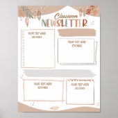 Boho School Newsletter-Vorlage Poster (Vorne)