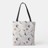 Boho Schwalbe & Sonne Tote Bag Tasche (Rückseite)