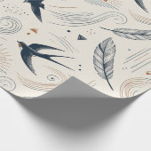 Boho-Schwalbe & Sonnengeschenkpapier Geschenkpapier (Ecke)