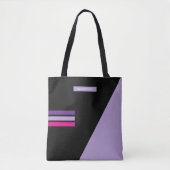 Boho Schwarz Abstract Trendige Mädchenhafte  Tasche (Vorderseite)