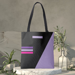 Boho Schwarz Abstract Trendige Mädchenhafte  Tasche
