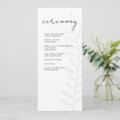 Boho Schwarz Vintage Botanisch Programm (Stehend Vorderseite)