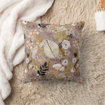 Boho Schwarz-weiß Gold Peach Line Gezeichnet Leaf