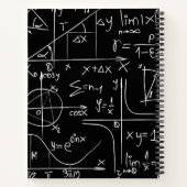 BOHO Schwarz-Weiß-Mathematik-Symbole Thema Notizblock (Rückseite)