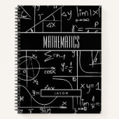 BOHO Schwarz-Weiß-Mathematik-Symbole Thema Notizblock (Vorderseite)