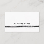 Boho schwarz-weiße Weibchen minimal Visitenkarte (Vorderseite)