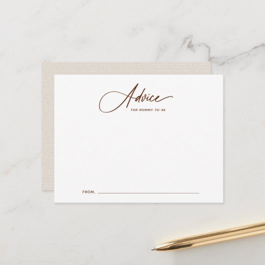 Boho Script Baby Showcard Postkarte (Vorderseite/Rückseite Beispiel)