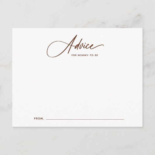 Boho Script Baby Showcard Postkarte (Vorderseite)