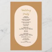 Boho Script Calligraphy Wedding Program (Rückseite)