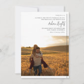 Boho Script & Classic Typografie 2 Fotos Hochzeit Einladung (Rückseite)