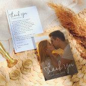Boho Script & Classic Typografy Foto Wedding Dankeskarte