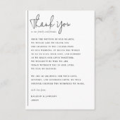 Boho Script & Classic Typografy Foto Wedding Dankeskarte (Rückseite)