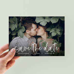 Boho Script-Foto-Overlay Save the Date